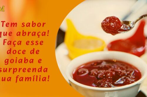 Doce de goiaba caseiro cremoso servido em pote de vidro com colher